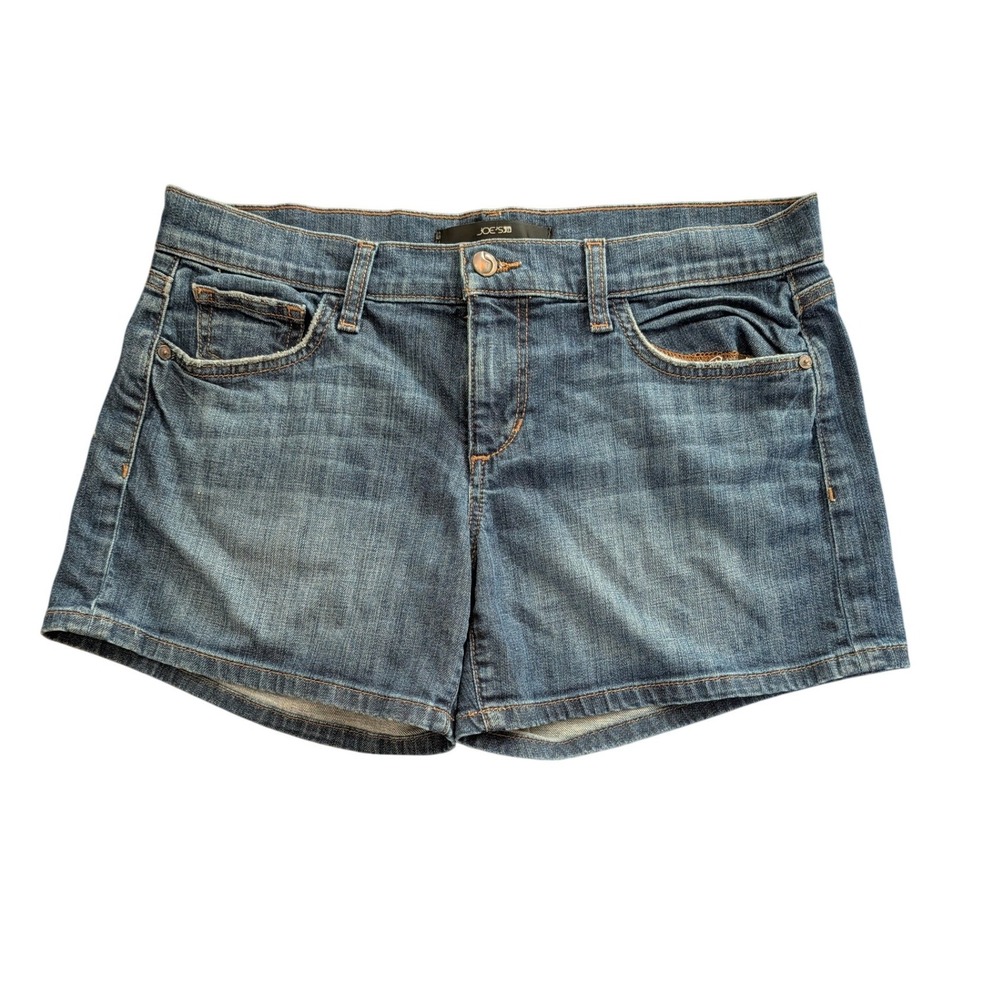 Joes Jeans Womens Blue Denim Shorts Low Rise Medium Wash Size 29 Stretch